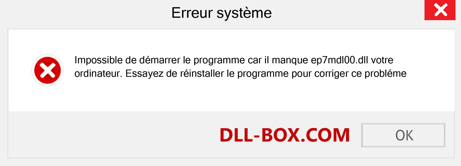 Le fichier ep7mdl00.dll est manquant ?. Télécharger pour Windows 7, 8, 10 - Correction de l'erreur manquante ep7mdl00 dll sur Windows, photos, images